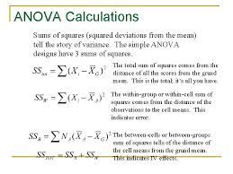 Incorporating this, we find our equation for between groups sum of squares to be: Oneway Anova Introduction To Analysis Of Variance Anova