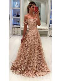 Off The Shoulder 3d Butterfly Lace Long Prom Dresses Ard1980 Prom Dresses Lace A Line Prom Dresses Prom Dresses Long