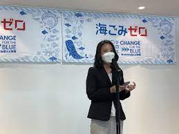 スポGOMI」開催の経緯について話す日本財団の吉野舞星さん - 宗像経済新聞