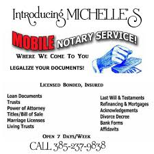 Select a remote online notary provider. Michelle S Mobile Notary Signing Agent Services Salt Lake City Ut