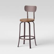 The perfect combination of industrial andthe perfect combination of industrial and modern styling. Dakota Swivel Wood Seat Barstool With Adjustable Legs Metal Threshold Target