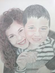 Retratos en carboncillo y creta de colores: 2012