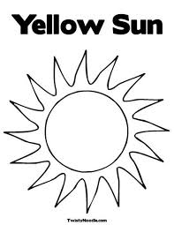 Yellow Sun Coloring Page Sun Coloring Pages Moon Coloring Pages Sun Template