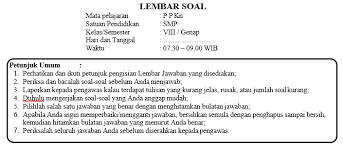√ soal ukk pkn kelas 10 dan kunci jawaban pada kesempatan kali ini blog centralpendidikan.com akan membagikan contoh soal ukk pkn kelas 10 sma kurikulum 2013. Soal Dan Kunci Jawaban Pat Ppkn Smp Kelas 8 Kurikulum 2013 Tahun Pelajaran 2019 2020 Didno76 Com