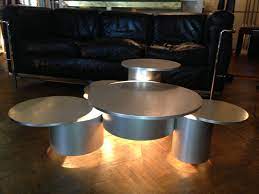 Coffee tables with seating underneath can have many extra features integrated into them. Back Lit Coffee Table By Maurice Bentz 1968 Paul Bert Serpette