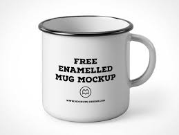 Download Camping Style Metal Enamel Mug Psd Mockup Psd Mockups