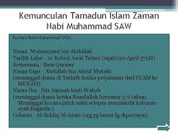 Beliau juga digelar al amin (الأمين) yang bermaksud 'yang terpuji'. Kemunculan Tamadun Islam Dan Perkembangannya Kemunculan Tamadun Islam
