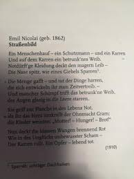 Gedichtanalyse Strasenbild Schule