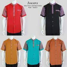 Contoh model surjan lurik modern : Surjan Lurik Modern Mix Katun Halus Kemeja Lengan Pendek Murah Batikunik Com