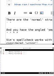 How Can I Use Vim S Spellcheck With Smart Quotes Vi And Vim Stack Exchange