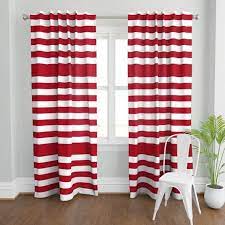 Classic Curtain Panel Red And White Stripes By Evault Etsy Classic Curtain Red And White Curtains Toddler Boy Room Decor