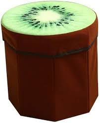 Ceramic garden stool in attractive green color with original pattern and some decorative carvings. Buy Cabilock Cabilock Storage Stool Seat Creative Fruit Folding Storage Organizer Ottoman Stool Footstool Seat Storage Box Size Small Kiwi Fruit Online Shop Home Garden On Carrefour Uae