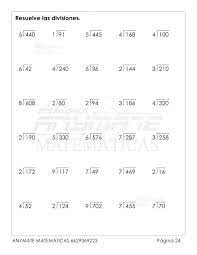 Divisiones Basicas In 2020 Math Fact Worksheets Math Division Worksheets Math Fractions Worksheets