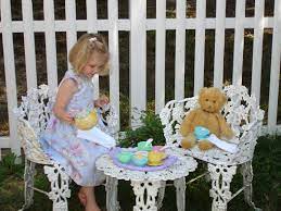 Have A Tea Party With Their Favorite Doll Or Stuffed Animal 3 Nana Gloria Childrens Tea Party Kids Tea Party Valentines Tea Party
