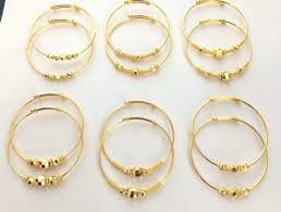 Gold Baby Bangle Lightweight Baby Bangle Gold Lightweight Kids Gold Jewelry Gold Baby Bangles Baby Jewelry Gold