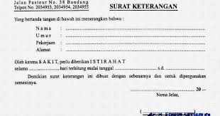 Contoh surat keterangan sakit dari dokter klinik. Contoh Surat Keterangan Dokter Denpasar Contoh Surat