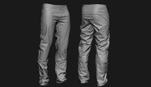 Zbrush Pants 02 3d Model Marvelous Designer 3d Model Zbrush