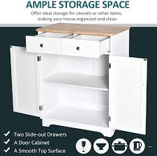 W white wood kitchen storage cabinet. White Homcom Space Saving Kitchen Buffet Sideboard Pantry With Functional Storage Cabinet With Adjustable Shelf For Kitchen Living Room Buffets Sideboards Kitchen Dining Room Furniture Rayvoltbike Com