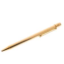 Cartier offers you the possibility of personalizing your writing instrument. Cartier Santos De Cartier Gold Plated Ballpoint Pen Cartier Tlc