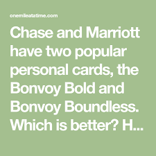 Business owners who love marriott hotels can use this card to earn points on their everyday purchases, and cash them in for free stays. Chase And Marriott Have Two Popular Personal Cards The Bonvoy Bold And Bonvoy Boundless Which Is Better Here S A Compariso Marriott Boundless Personal Cards