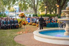 Disney Fairy Tale Wedding Outdoor Ceremony At Port Orleans Riverside Oak Manor Lawn In 2020 Disney World Wedding Disney Fairy Tale Weddings Grand Floridian Disney