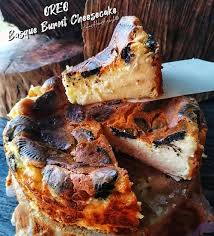 Lapik loyang 8 inch dengan kertas minyak. Resepi Oreo Basque Burnt Cheesecake Resepi Bonda