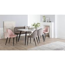 Buy Argos Home Sienna Marble Effect 6 Seater Dining Table Grey Dining Tables Argos Grey Dining Tables Furniture Dining Chairs Velvet Dining Chairs