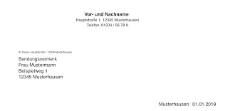 Passen sie den titel der sitzung und das datum an. Online Briefkopf Sofort Einen Brief Schreiben Convictorius