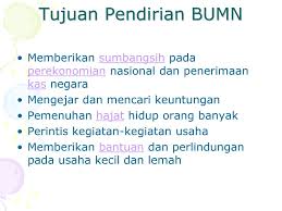 Bumn merupakan salah satu badan usaha yang seluruh atau sebagian besar modalnya dimiliki oleh negara melalui penyertaan secara langsung yang berasal dari kekayaan negara yang dipisahkan. Copyright By Dhoni Yusra Ppt Download