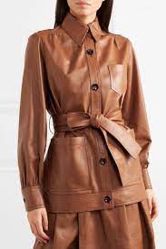 Brown Saul Belted Leather Jacket Joseph Leather Jacket Long Leather Coat Leather Jackets Women