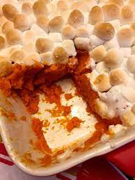 Sweet Potatoes Casserole With Marshmallows Recipe Sweet Potato Casserole Thanksgiving Sweet Potato Casserole Sweet Potato Souffle