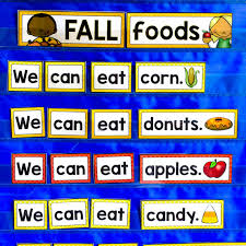 fall sentences pocket chart literacy center 6 mrs jones