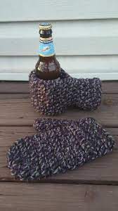 My basic pattern for knitting a christmas stocking. Pattern Crochet Beer Mitt And Matching Mitten Crochet Beer Crochet Mitts Crochet Beer Cozy