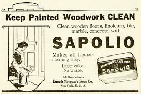 1923 Ad Enoch Morgan Sons Sapolio Soap Household Cleaner Woodwork Domestic  YYC4