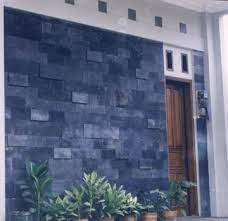 Contoh Pemasangan Batu Candi Untuk Dinding Depan Dinding Batu Arsitektur Dinding