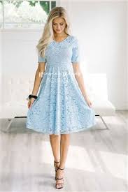 Sky Blue Lace Modest Dress By Mikarose Vintage Dress Church Dresses Dresses For Church Sky Blue Bridesmaid Dresses Lace Blue Dress Modest Bridesmaid Dresses