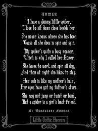 Spider Poem Addams Family Quotes Creepy Poems Gothic Poems