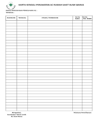 Maybe you would like to learn more about one of these? Kartu Kendali Perawatan Ac Pdf