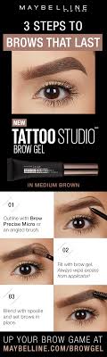 Tattoo Studio Waterproof Eyebrow Gel Creates Fuller Looking Definition That Last For Days Fill And Color Your Eyebrow Waterproof Eyebrow Makeup Eyebrow Makeup