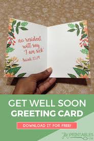 Printable get well soon card design, get well card, diy card, digital instant download card, card for friends, (5x7 inch) littlejoybylilit. Free Jw Get Well Soon Card Jw Printables