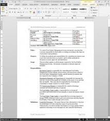 Fsms Document Control Procedure Policy Template Standard Operating Procedure Template Standard Operating Procedure