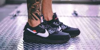 An On Foot Look At The Off White X Nike Air Max 90 Black