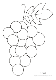 Dibujos Para Colorear Y Trazar Dibujo Para Imprimir La Uva Fruit Coloring Pages Coloring Pages Free Stencils