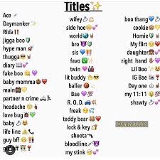 2 Likes 1 Comments Layia Alayiachanelr On Instagram Drop A Title Or I Ll Pick Cute Names For Boyfriend Snapchat Names Name For Instagram