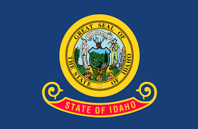 Below the seal is a red and gold banner with state of idaho. Japanese Flag Printable Shefalitayal