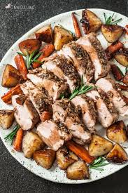 Delicious and this can be cooked much faster! Sheet Pan Roast Pork Tenderloin With Potatoes Chew Out Loud