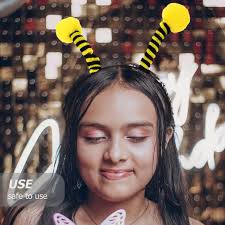 PACKOVE 8pcs Bee Tentacle Headbands Cute Bee Head Band Antenna Ball  Headband Animal Hair Hoop Party Supplies for Women Girls Halloween  Christmas -