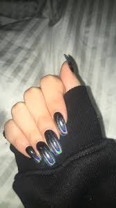 Nails Black Holographic Nails Halo Nails Holographic Nails