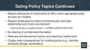 I thought it was a typical ons but he started talking about the possibility of us. felt awkward but said, what the heck, and we ended up dating for 8 months—turned out the vilest and most toxic relationship i ever had. Workplace Dating Policies