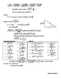 Precalculus worksheets math worksheets algebra ii lessons. Trigonometric Substitution Worksheet Ap Calculus Bc By Ultramathrunner